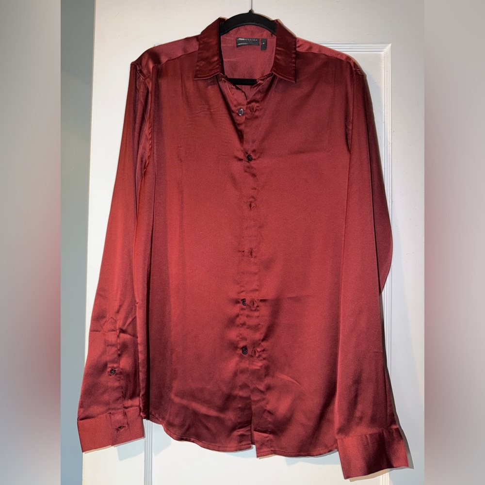 ASOS Design Maroon Satin